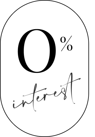 The o % interest logo.