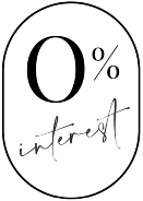 The o % interest logo.