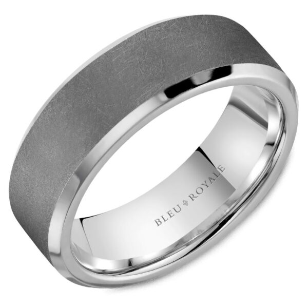 Blue roose men's wedding band product image.