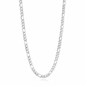 Sterling silver figaro chain necklace.