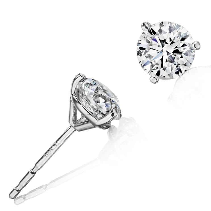 2.00 CT ROUND DIAMOND STUD EARRINGS | Necker's Jewelers