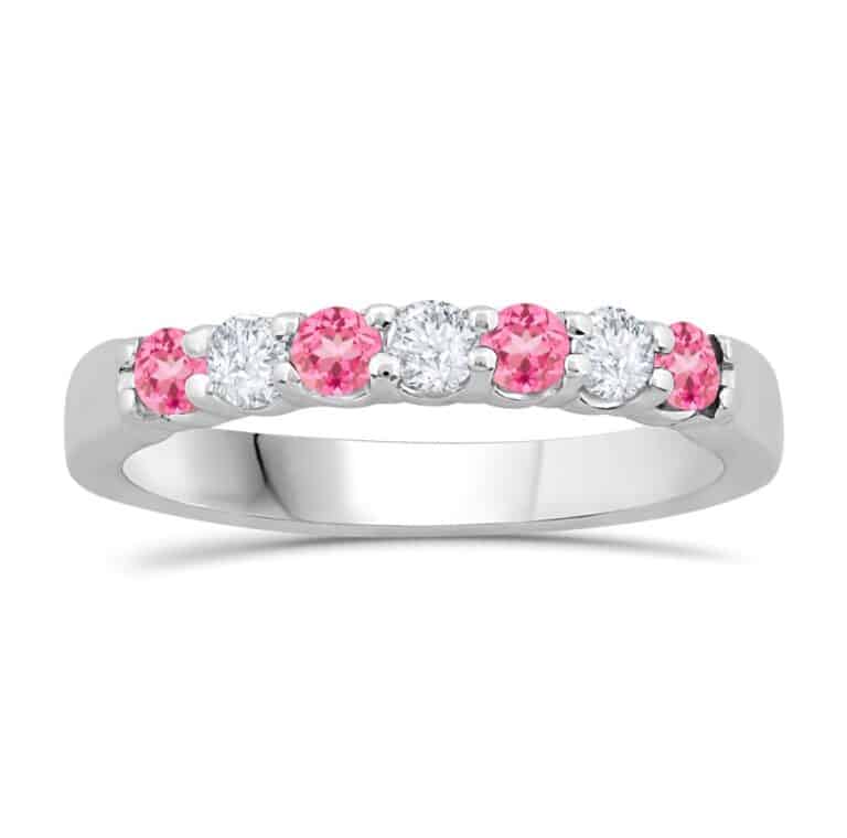 TOURMALINE AND DIAMOND BIRTHSTONE RING