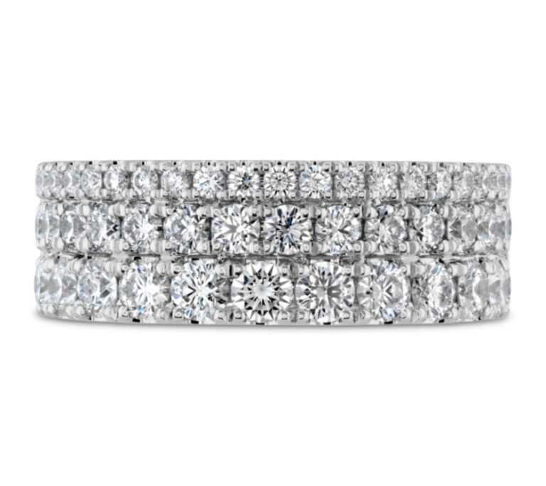 HEARTS ON FIRE GRACE TRIPLE ROW RING HFRGTR01598W