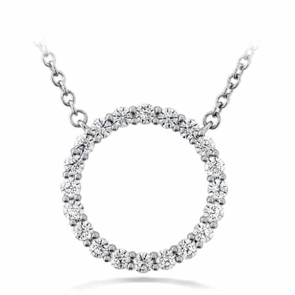 HEARTS ON FIRE SIGNATURE CIRCLE PENDANT - MEDIUM HFPSIGC00408W