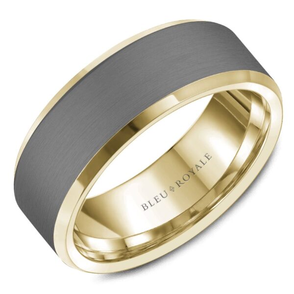 MEN'S TANTALUM AND YELLOW GOLD BAND RYL-123TY8-M10 - Image 2
