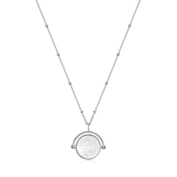 ANIA HAIE SUNBEAM EMBLEM SILVER NECKLACE N030-05H