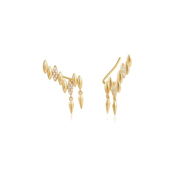 ANIA HAIE GOLD SPIKE CLIMBER STUD EARRINGS E051-03G - Image 3