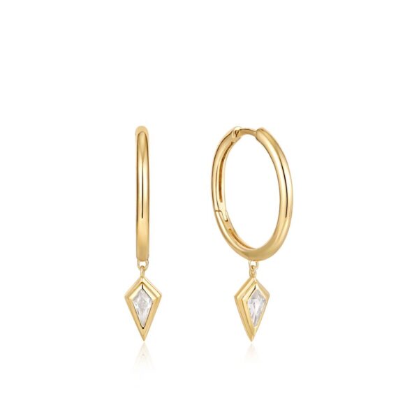 ANIA HAIE GOLD SPARKLE DROP PENDANT HOOP EARRINGS E041-05G-W