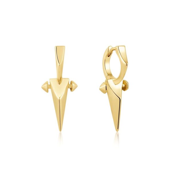 ANIA HAIE GOLD POINT HUGGIE HOOP EARRINGS E053-07G - Image 4