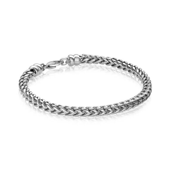 ITALGEM STEEL 5MM ROUND FRANCO LINK BRACELET SMB233
