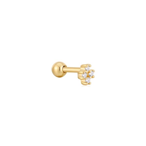 ANIA HAIE GOLD SPARKLE CROSS BARBELL SINGLE EARRING E047-13G - Image 3