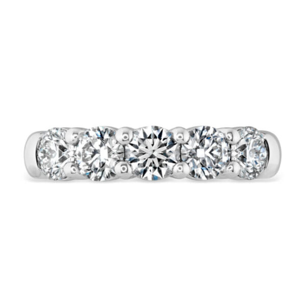 HEARTS ON FIRE SIGNATURE 5 STONE BAND HBASIG500508W-C