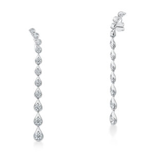 HEARTS ON FIRE LU DROPLET STILETTO EARRINGS