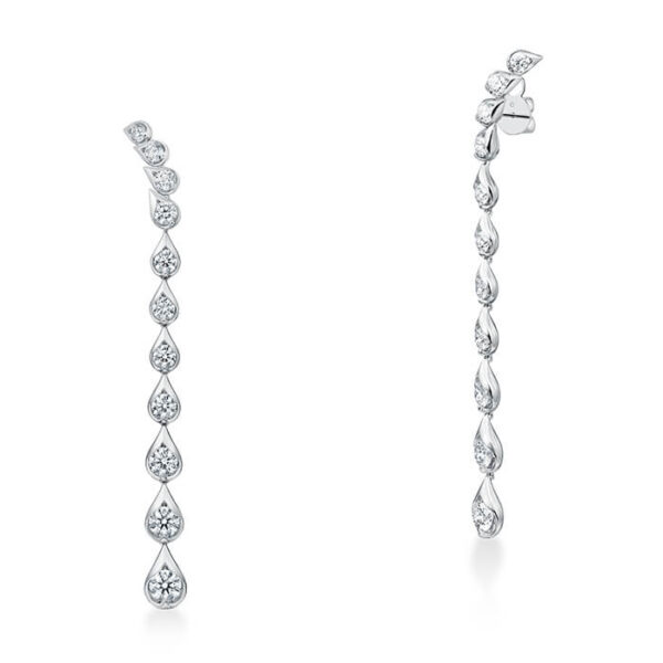 HEARTS ON FIRE LU DROPLET STILETTO EARRINGS