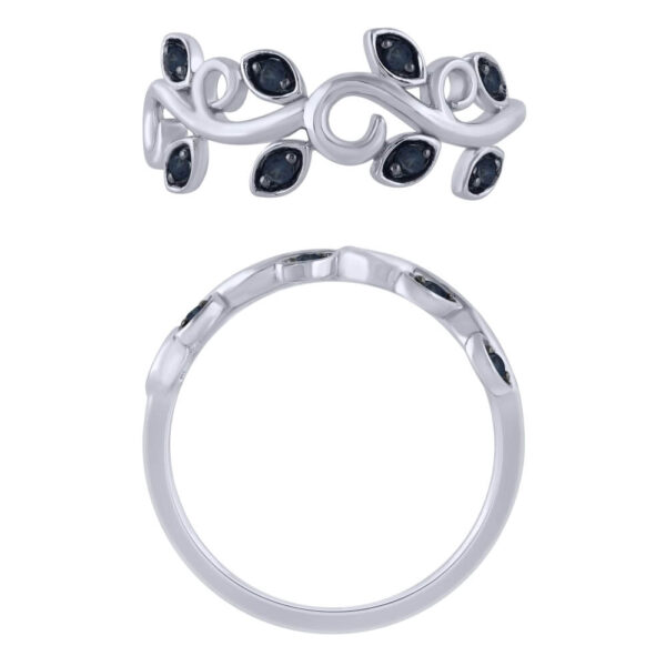 SAPPHIRE LEAF AND VINE BIRTHSTONE RING