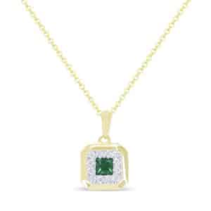 EMERALD AND DIAMOND PENDANT