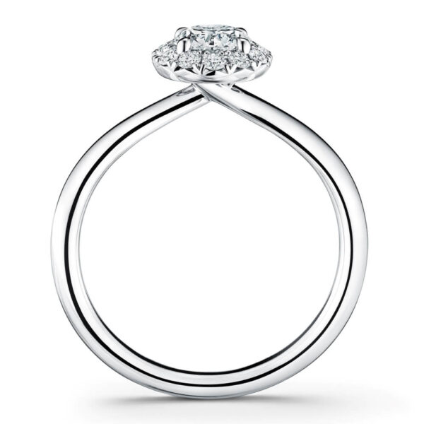 HEARTS ON FIRE VELA HALO RING UU2638PTIV11006500 - Image 2