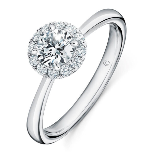 HEARTS ON FIRE VELA HALO RING UU2638PTIV11006500 - Image 4