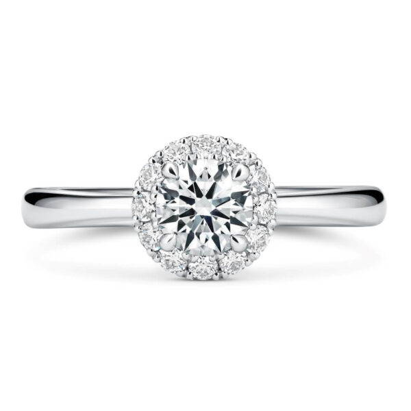 HEARTS ON FIRE VELA HALO RING UU2638PTIV11006500