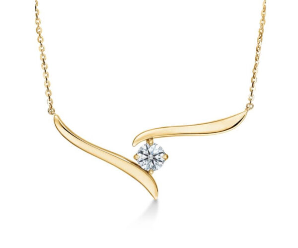HEARTS ON FIRE VELA SOLITAIRE CROSSOVER PENDANT UU27898YGHV0501800