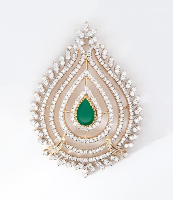 ESTATE 3CT DIAMOND FASHION PENDANT WITH INTERCHANGEABLE GEMSTONE CENTER - Image 4