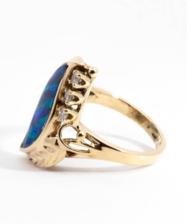 ESTATE OPAL & DIAMOND RING - Image 2