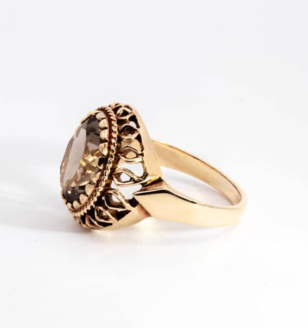 ESTATE OVAL COLORED STONE RING - Image 2