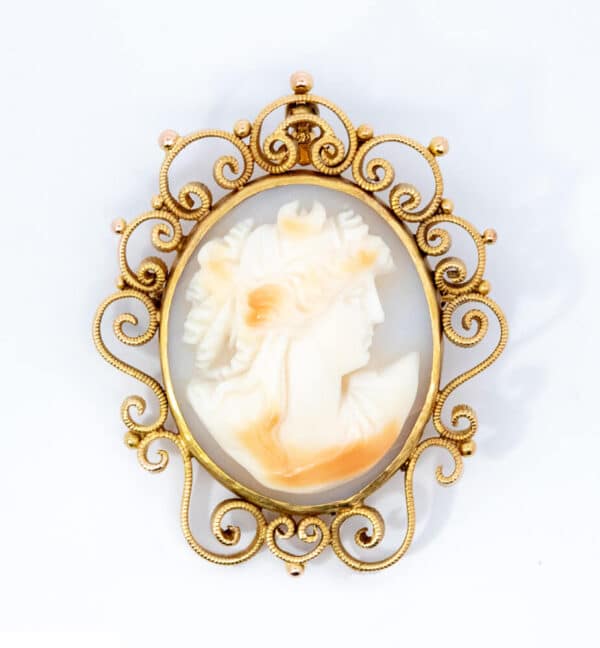 ESTATE CAMEO PENDANT & BROOCH