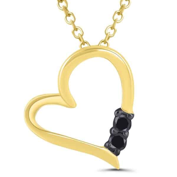 BLACK DIAMOND HEART PENDANT 2440720100Y-07