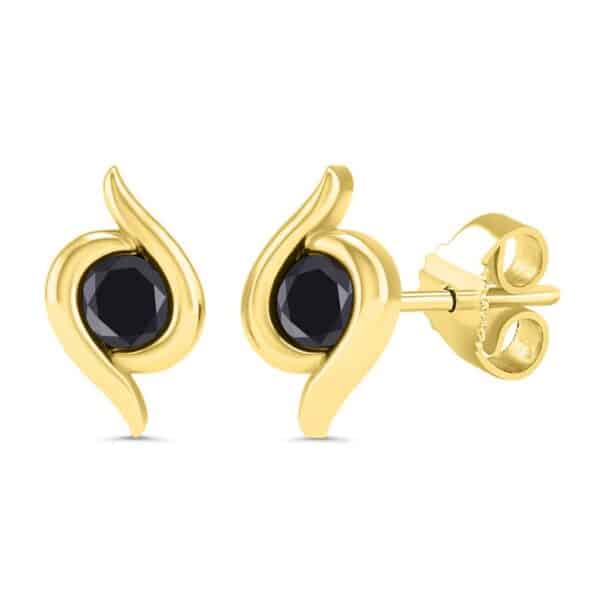 BLACK DIAMOND STUD EARRINGS 2234830250Y - Image 4
