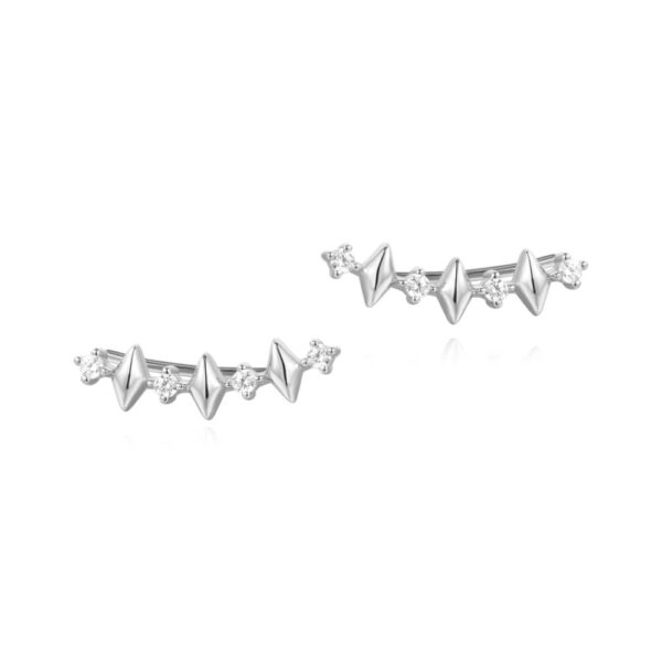 ANIA HAIE SILVER MULTI SPARKLE CLIMBER STUDS E061-04H