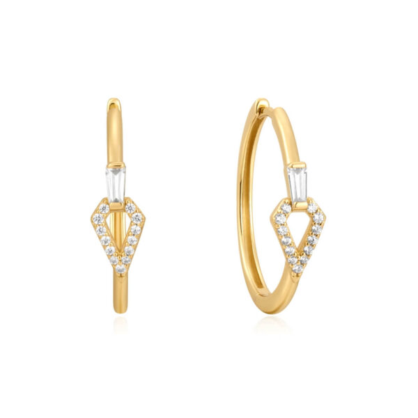 ANIA HAIE GOLD CUBIC ZICONIA GEOMETRIC HOOPS E059-17G