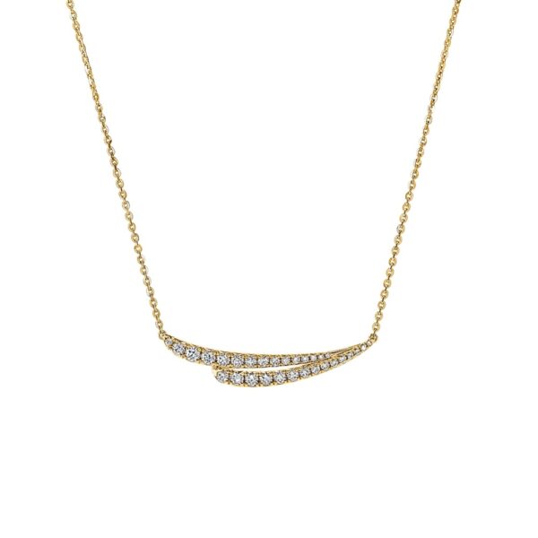 HEARTS ON FIRE VELA FRENCH CUT PAVE DIAMOND PENDANT NECKLACE UU28068YGHV0401800