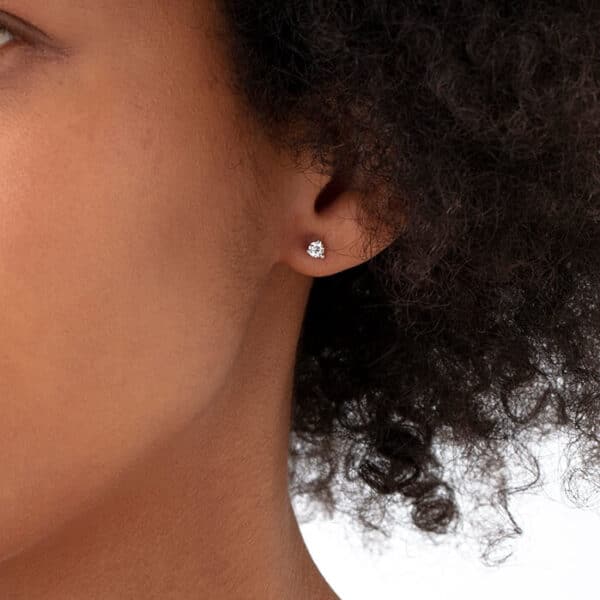 HEARTS ON FIRE THREE-PRONG STUD EARRINGS 3SIE00338W - Image 3