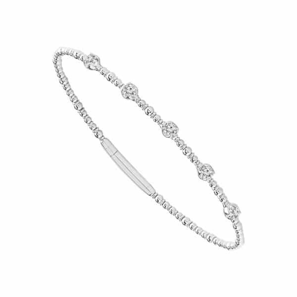 14K WHITE GOLD BANGLE BRACELET FSBG5148S8W
