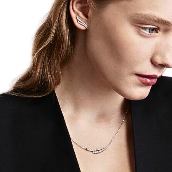 HEARTS ON FIRE VELA FRENCH CUT PAVE DIAMOND PENDANT NECKLACE UU28068RGHV0401800 - Image 3