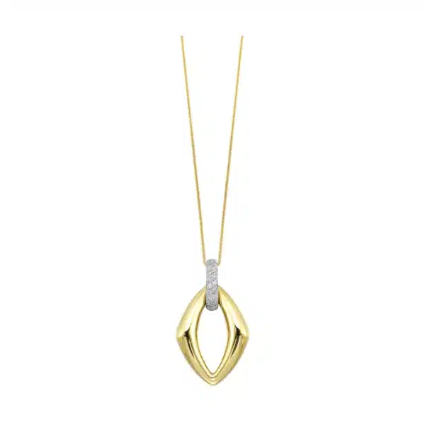 14K YELLOW GOLD DIAMOND PENDANT PD10972-4YC