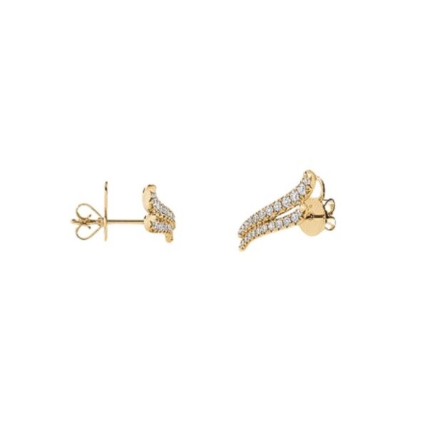 HEARTS ON FIRE VELA DOUBLE ROW CLIMBER EARRING UU28038YGHV045 - Image 2