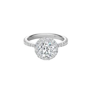 HEARTS ON FIRE PLATINUM VELA HALO RING UU2641PTIV20306500