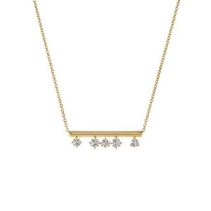 HEARTS ON FIRE BARRE FLOATING DIAMOND NECKLACE UU28388YGHV0451800