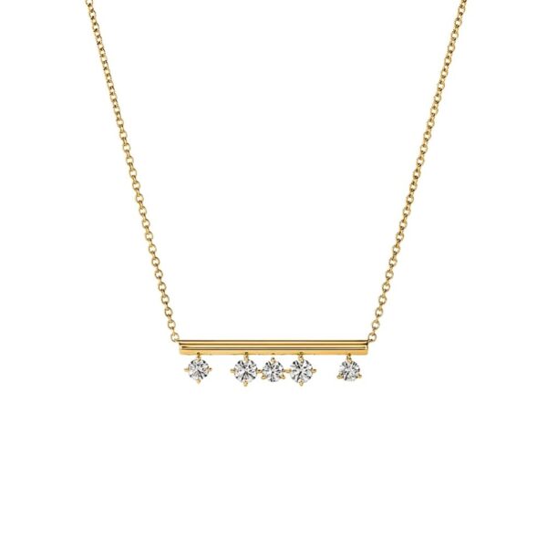 HEARTS ON FIRE BARRE FLOATING DIAMOND NECKLACE UU28388YGHV0451800