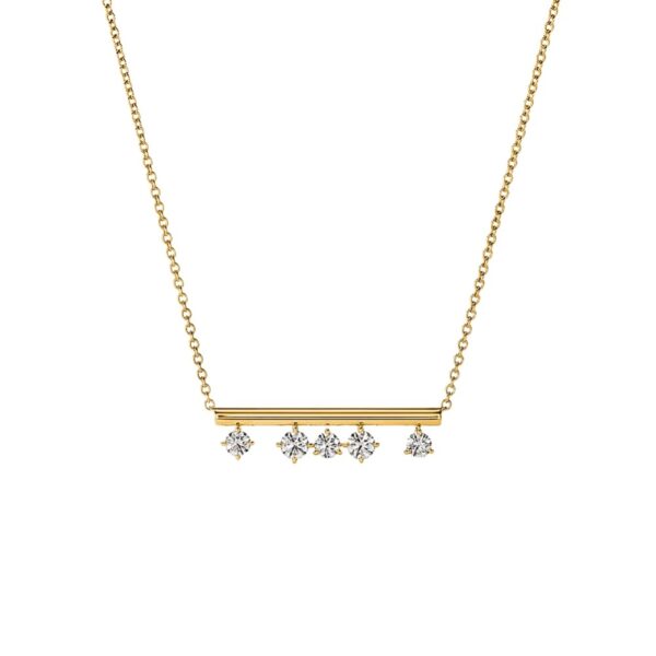 HEARTS ON FIRE BARRE FLOATING DIAMOND NECKLACE UU28388YGHV0451800