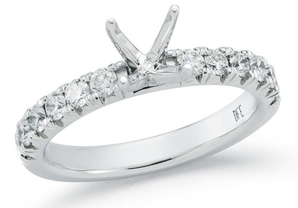 14K WHITE GOLD DIAMOND SEMI MOUNT W996AN