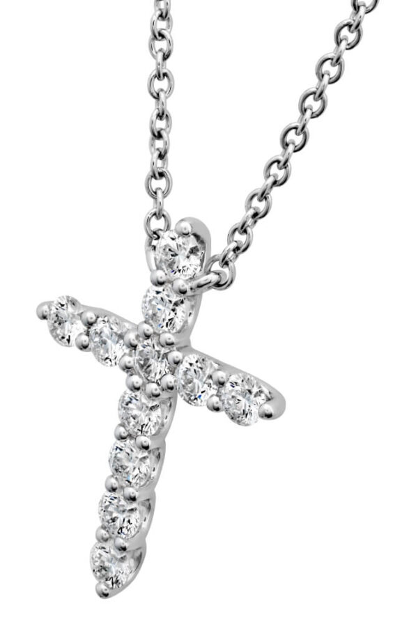 HEARTS ON FIRE DIAMOND CROSS PENDANT HFPSIGCR00508W - Image 2