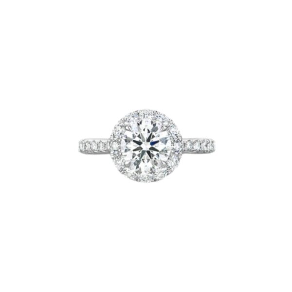 HEARTS ON FIRE PLATINUM VELA HALO RING UU2641PTIV20306500 - Image 2