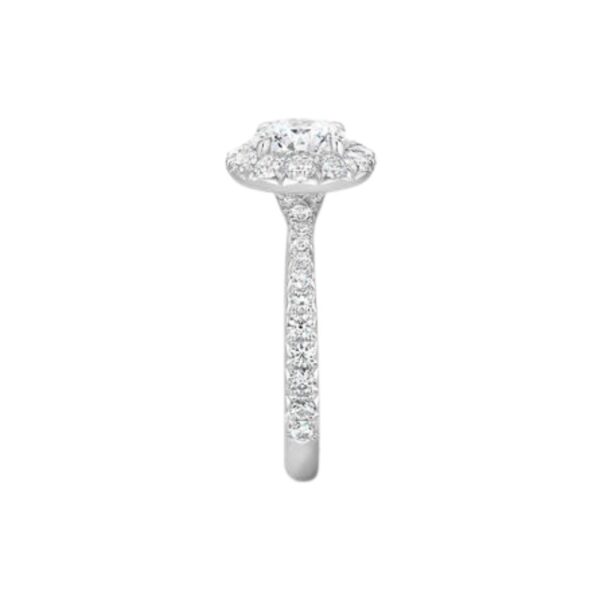 HEARTS ON FIRE PLATINUM VELA HALO RING UU2641PTIV20306500 - Image 3