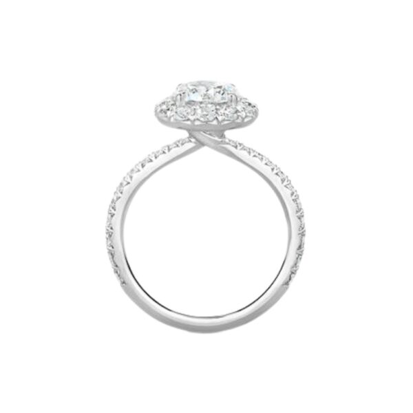 HEARTS ON FIRE PLATINUM VELA HALO RING UU2641PTIV20306500 - Image 4