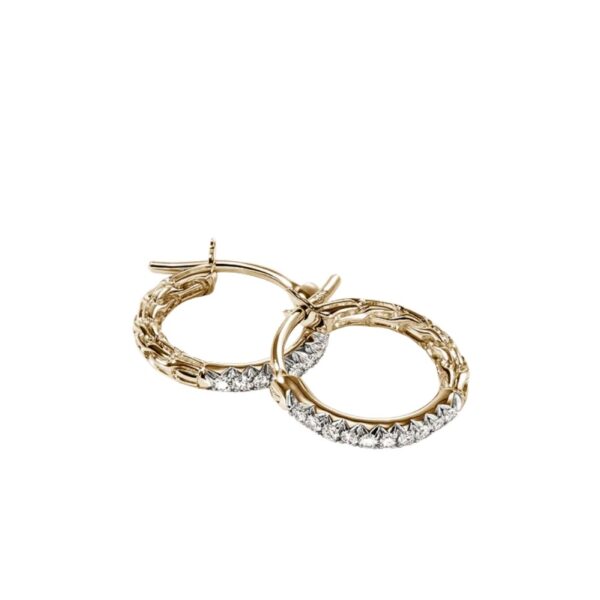 JOHN HARDY ESSENTIAL PAVE HOOP EARRINGS EGGX987012DI - Image 2