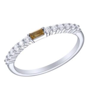 10K CITRINE & DIAMOND RING M6783