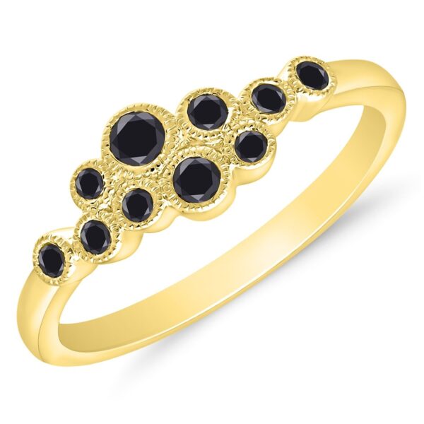 BLACK DIAMOND YELLOW GOLD RING 2548880250Y-MG